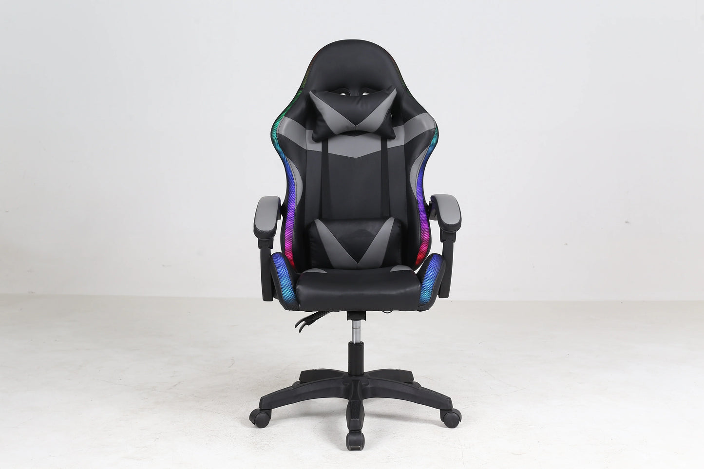 Factory Wholesale Modern Design RGB LED Light Bar Reclining Gaming Chair PU Leather Material Free Sample for Office & Gamers