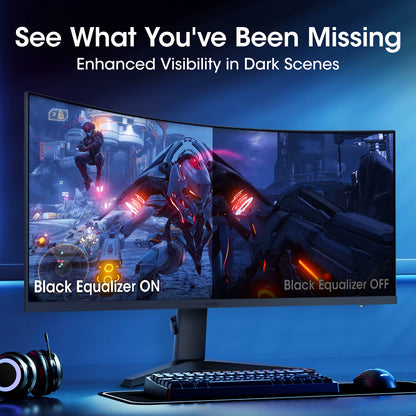 KOORUI 34-Inch Curved Ultrawide WQHD Gaming Monitor 180Hz 1000R 1Ms MPRT HDR400 DCI-P3 95% Freesync Premium 1 DP 1.4 2 for HDMI