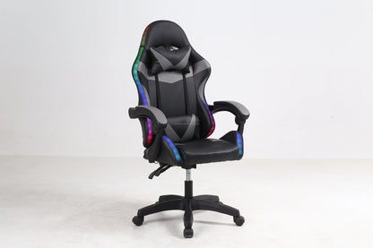 Factory Wholesale Modern Design RGB LED Light Bar Reclining Gaming Chair PU Leather Material Free Sample for Office & Gamers