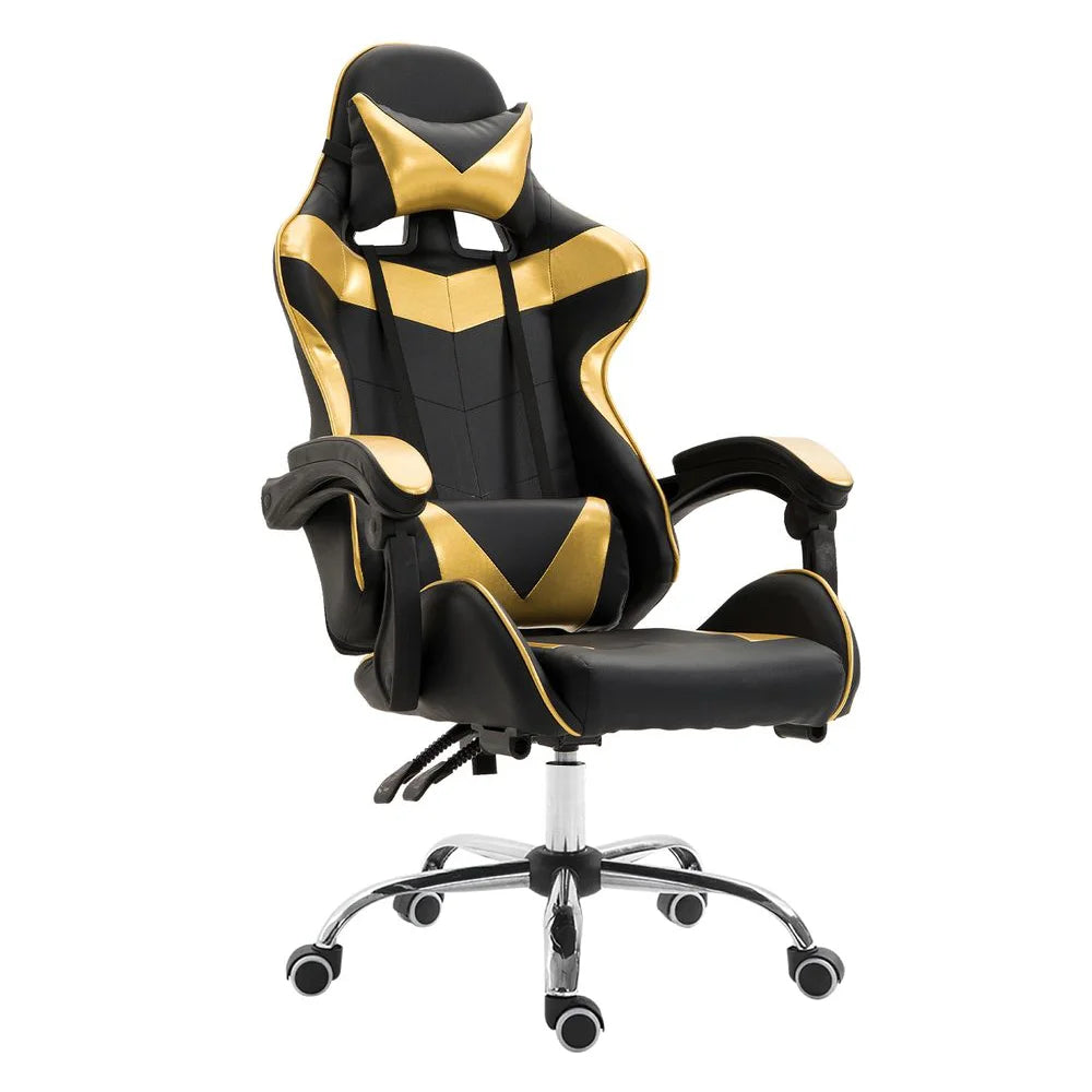 Factory Wholesale Modern Design RGB LED Light Bar Reclining Gaming Chair PU Leather Material Free Sample for Office & Gamers