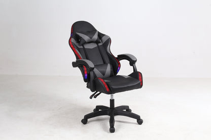 Factory Wholesale Modern Design RGB LED Light Bar Reclining Gaming Chair PU Leather Material Free Sample for Office & Gamers
